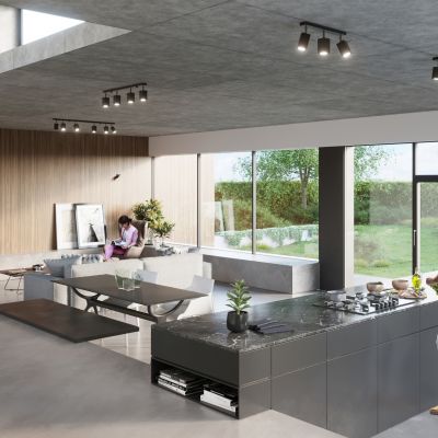Plafon MERIDA 4 czarny (SL.0102)